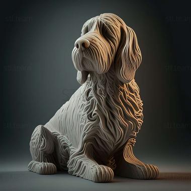 3D model Italian spinone dog (STL)